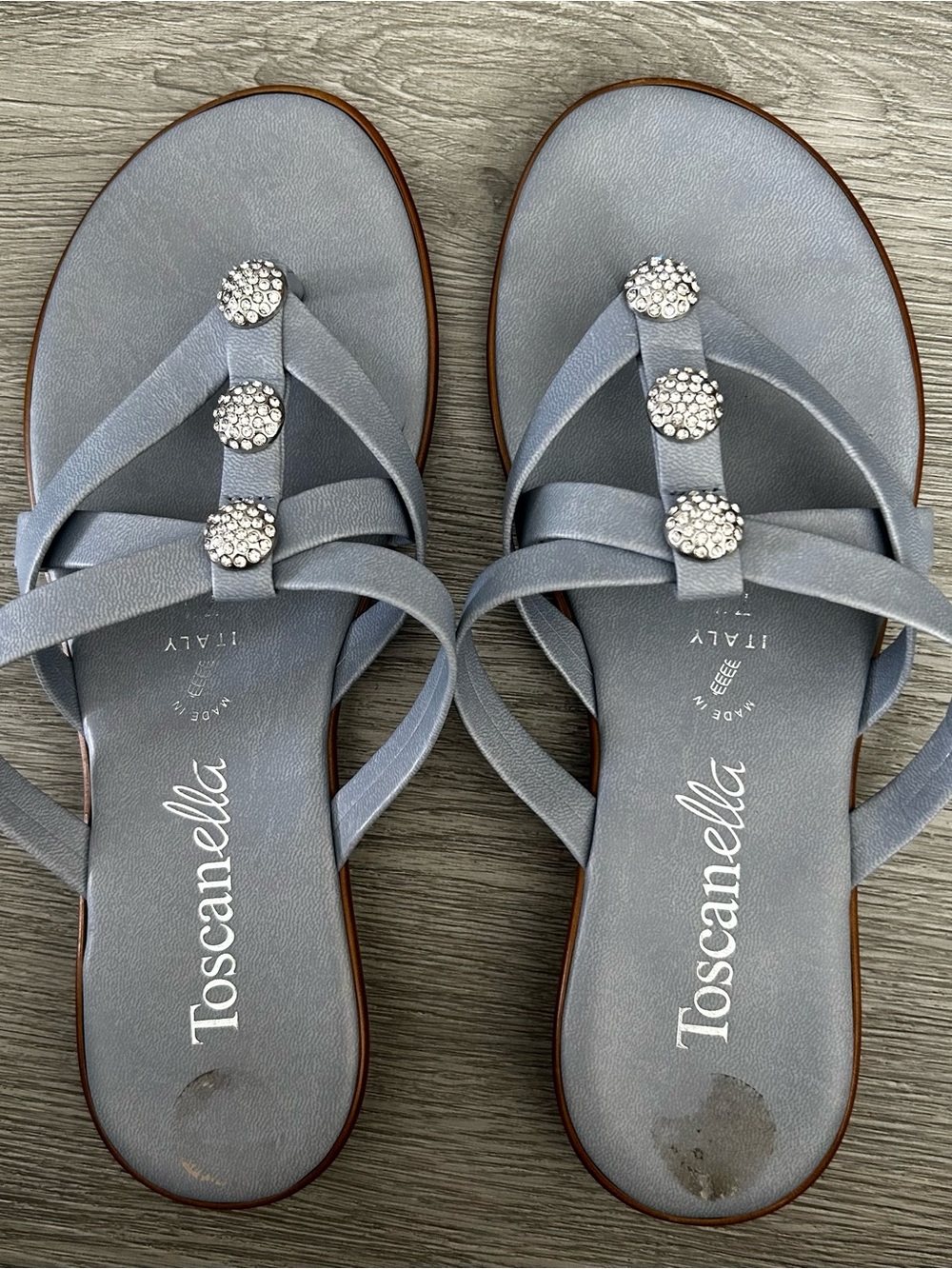 Women’s Toscanella Light Blue Embellished Strappy Sandals